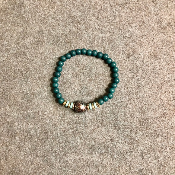 Blue Bohemian Stackable Bracelet - Picture 4 of 4